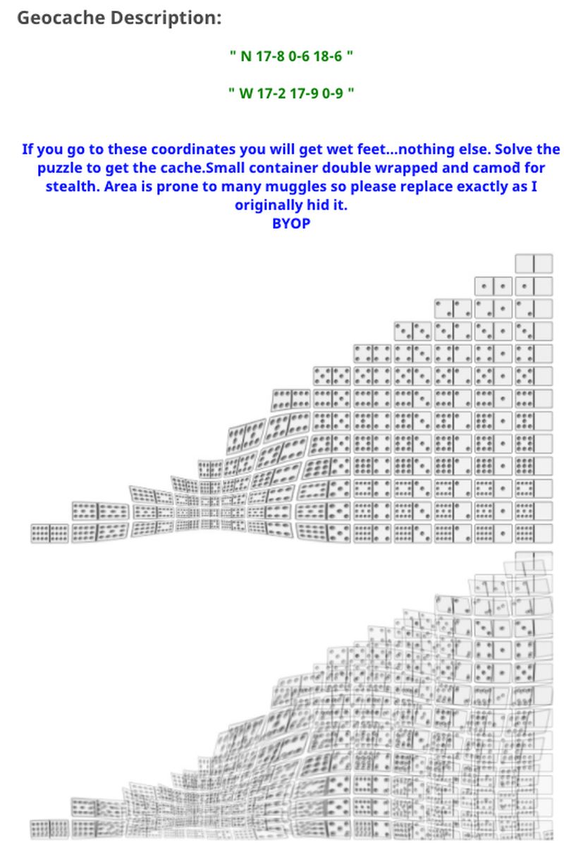 The Domino puzzle cache page