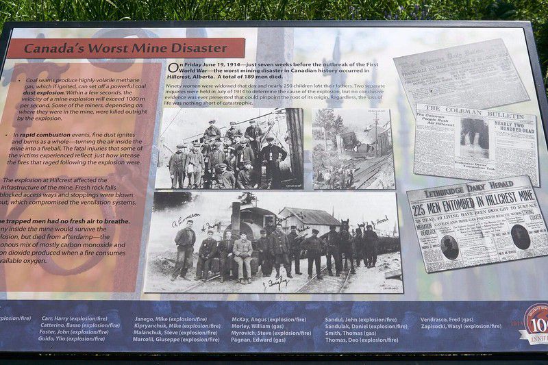 A placard at the site