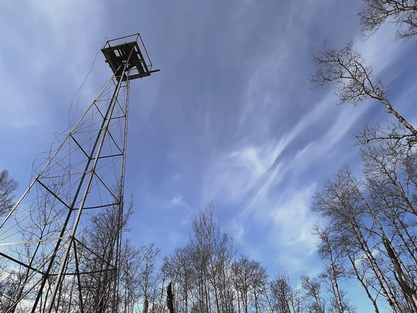 Ministik Mandy Lake to Waskahegan Fire Tower Geocaching Hike Via Trails and Lake Ice
