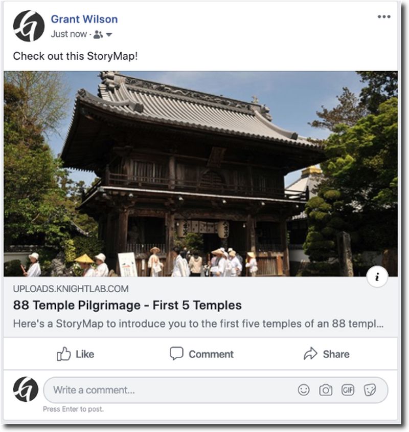 Facebook with Image added to Post