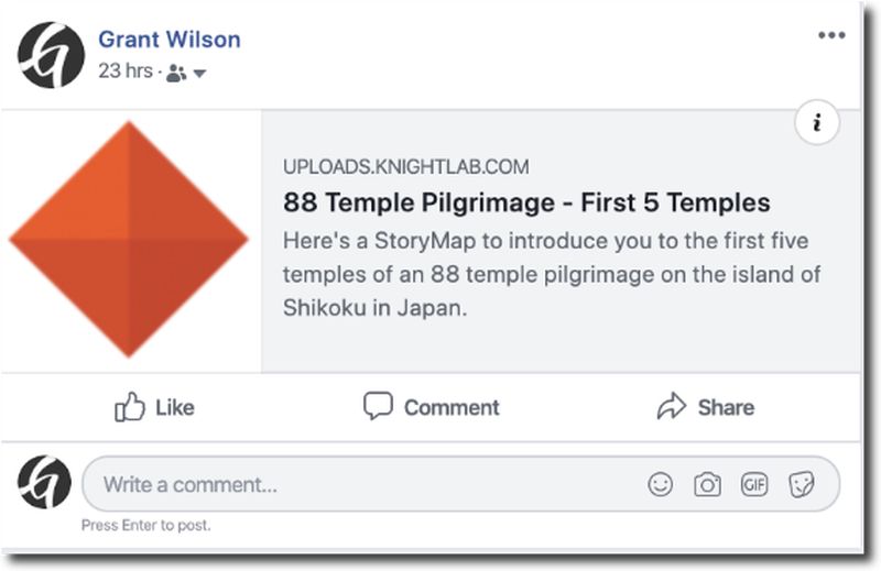 A Facebook post with no image