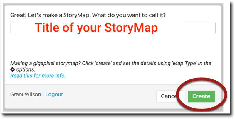 Title and Create button