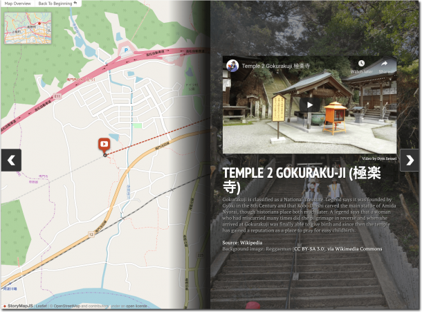 Sample from StoryMapJS