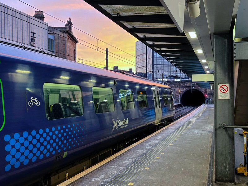 Early morning light at Edinburgh's Haymarket Station