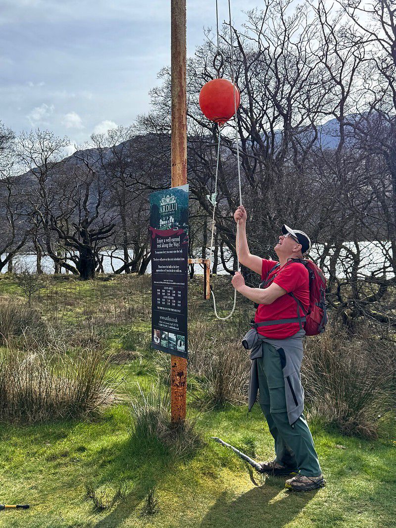 Raising the Ball so the ferry knew there were passengers to be picked up